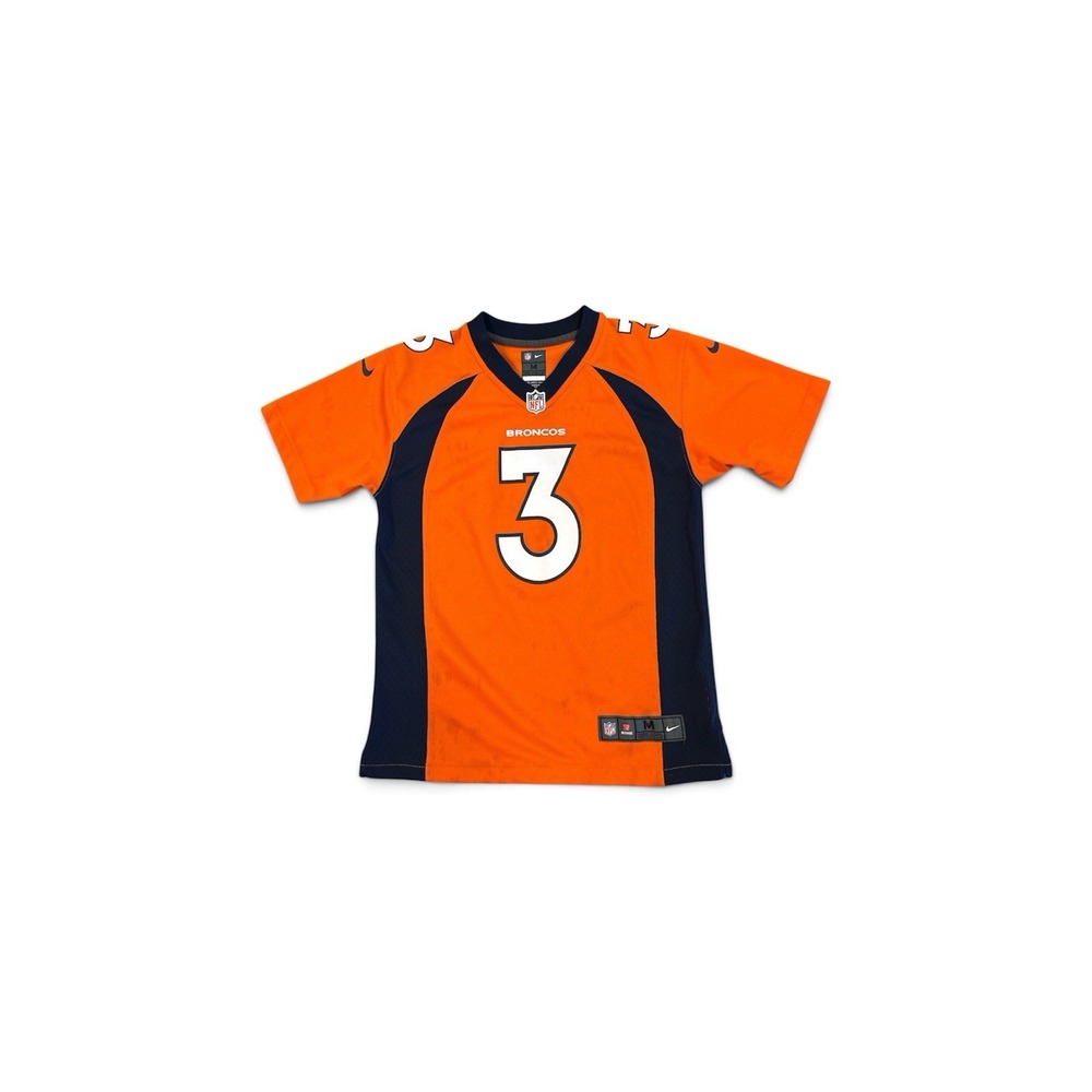 Nike Jersey Adult Orange/Blue Sz M Denver Broncos Russell Wilson #3 On-Field NFL